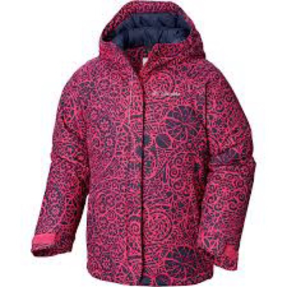 Columbia‎ Pink and Navy Girls City Trail Patterned Jacket Size 2T